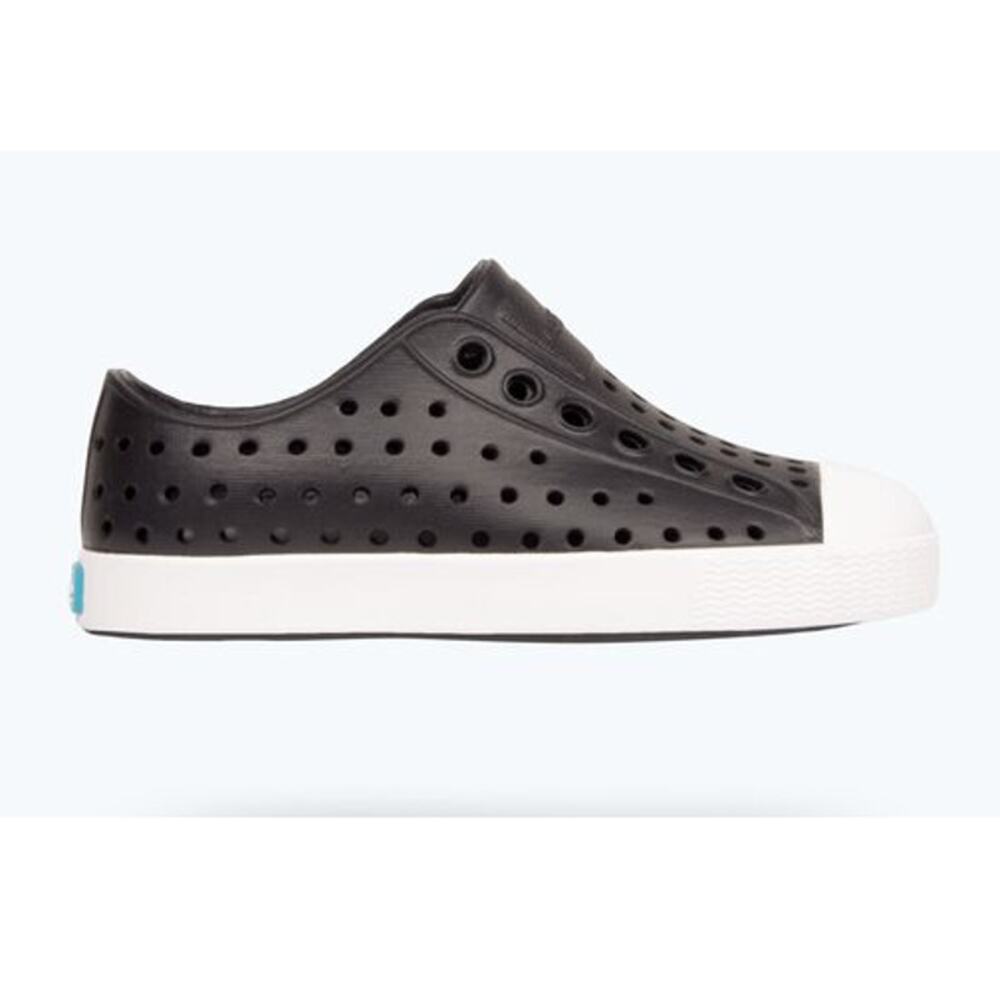Native Kids Jiffy Black Shell White Jefferson Classic Slip On Shoes Size C6